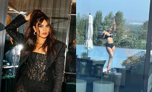 Priyanka Chopra Beats The LA Heat In Black Bikini While Grooving To 90s Bollywood Hits. Now, That’s How You Summer.