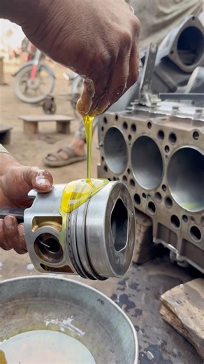 IDEAL Mechanics Diesel Engine Piston Fitting #automobile #youtubeshorts #works #shorts #engine #yt