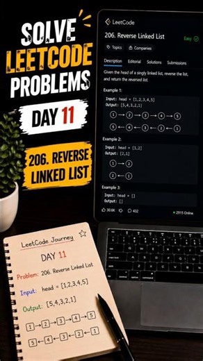 Reverse Linked List Java | LeetCode 206 | DSA Day 11#java #viral #shorts #coding