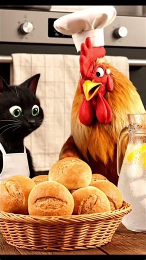 Cat and Hen💔Cay Funny Story ♥️♥️#viral #ytshorts #youtubeshorts #shortvideo#ytfeed