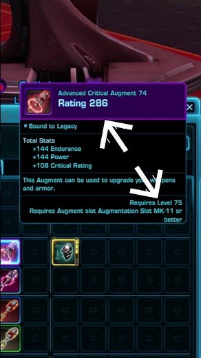 SWTOR Basics - Augments #shorts