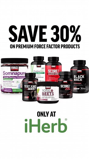 Don't Miss Out! Your favorite Force Factor supplements are now 30% OFF at iHerb.com. Act fast - this deal ends soon! Click the link in our bio to shop now. #ForceFactor #supplementsale #iherb | Force Factor