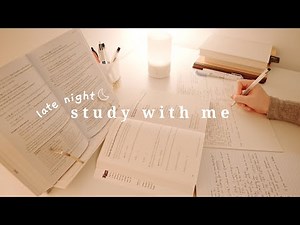 STUDY WITH ME at night | 1-Hour real-time, rain sounds 🌧️ study background noise [no music]