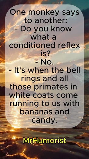 The Monkey Explained What A Conditioned Reflex Is... 🐵