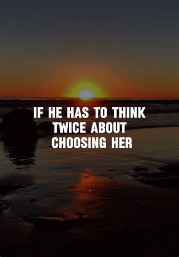 If he has to think twice about choosing her, she leaves… 💛 #strongwoman #strongwomen #inspirationalquotes #confidentwomen #motivationalquotes