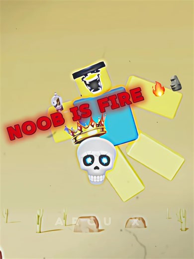 Noob is fire 🔥☠️#roblox #trend #edits