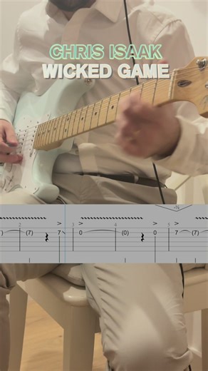 Chris Isaak Wicked Game Guitar Intro Cover with Tabs