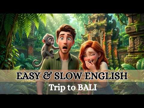 Ted and Emma's Travel to BALI | Slow English Shadowing Practice for Beginners