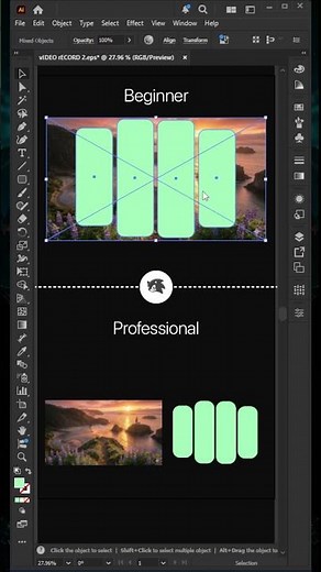 Adobe Illustrator Tutorial | How to make clipping mask like a pro. #illustrator