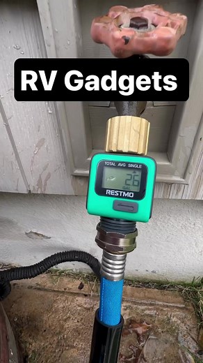 RV fresh water flow meter. Never guess again how much water you are adding to your fresh water tank. #rv #gadgets #camping Here is where I got it link in comments. | New Jersey Outdoor Adventures with Patrick
