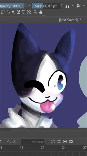 monotone blue art #art #viral #cute #manga #animals #anime #furry #speedpaint #digitalart #shorts