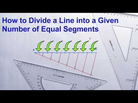 Dividing a Line into Equal Number of Segments | Engineering Drawing Geometric Construction Tutorial