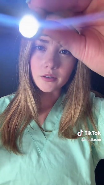 ASMR Eye Exam with Flashlight! #asmr #asmrsounds #asmrtiktoks #relax #asmrroleplay #medicalasmr