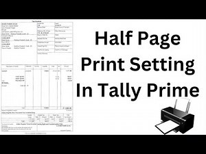 Half paper size print setting for sale and purchase in Tally Prime | Half Page Print in Tally Prime.