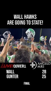 The Wall Hawks Football team is going to STATE! They defeated Gunter Tiger Football in the state semi-finals and proceed to AT&T Stadium in Arlington next week (week of Dec 15) to play for UIL's Class 3A, Division II (3A-DII) championship title. Angelo MRI. Follow #txhsfb on San Angelo LIVE! | San Angelo LIVE!