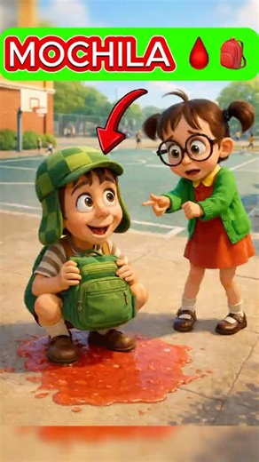 CHAVITO TIENE UNA MOCHILA🎒 CON LIQUIDO ROJO 🩸😱😭