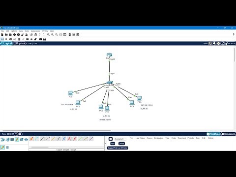 Inter-Vlan routing lab using ROAS(Router On A Stick) method