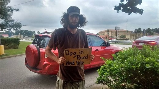 A Woman Saw This Homeless Guy Begging Outside Walmart Then She Noticed The Sign In His Hands