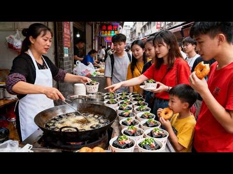 Changsha street food market! Fried Food, Stinky Tofu, Cured Fish and other local specialties