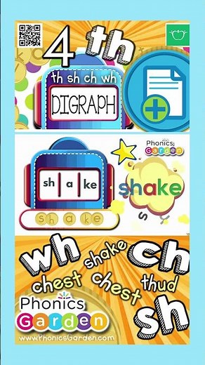 TH WH SH CH | DIGRAPH #4 1Slot Machine Spelling | Phonics Garden