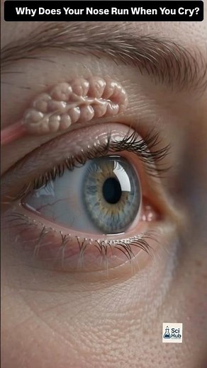 👁️ Why does your nose run when you cry? 🤧 #science #humananatomy #biology #facts