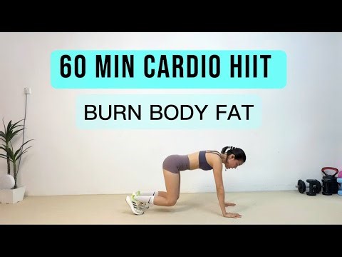 60 MIN Cardio HIIT Workout - Full Body ,No Repeats No Equipment