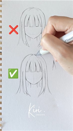 How to draw anime: adding depth between lines #drawing #tutorial #howtodraw #sketching #anime