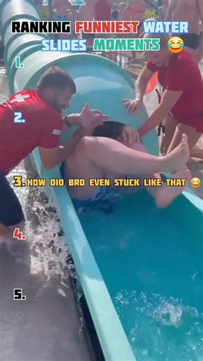 ranking funniest water slides moments #funny #comedy #ranking #waterpark #shorts #fyp