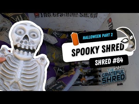 Part 2: Spooky Shred Series! Shredding Skeletons, Masks, Candles & Creepy Décor