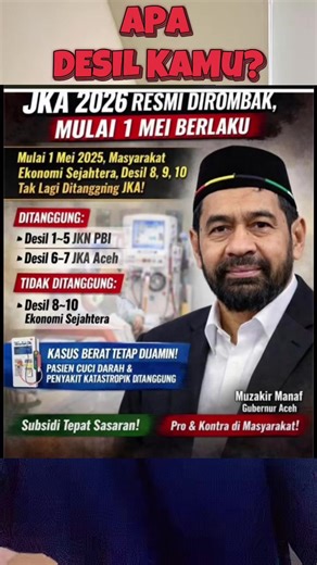 Desil untuk BJS dan JKA #jka #bpjs #desil #bpjskesehatan