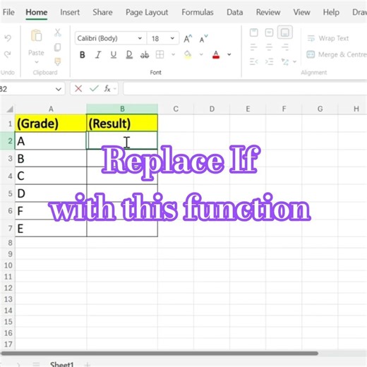 Excel tips Replace IF with This Function