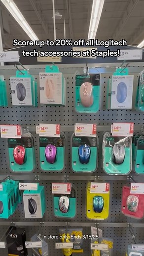 10K views · 18 reactions | These are savings to type home about! ⌨️️ Get up to 20% off all Logitech tech accessories at your local Staples in store, now through 3/15/25. #StaplesFinds #TechAccessories #Logitech | Staples | Facebook