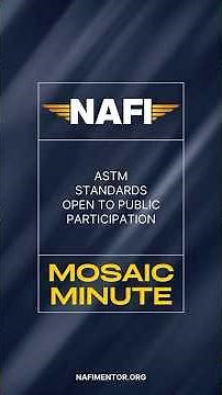 MOSAIC ASTM standards #cfi #nafi #podcast