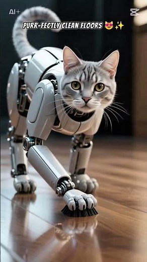 The Robotic Cat That Cleans Like Magic — Hyper-Realistic Home Tech!”
