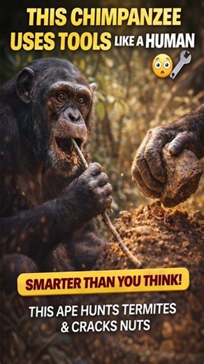 This Chimpanzee Uses Tools Like a Human 😳🔧