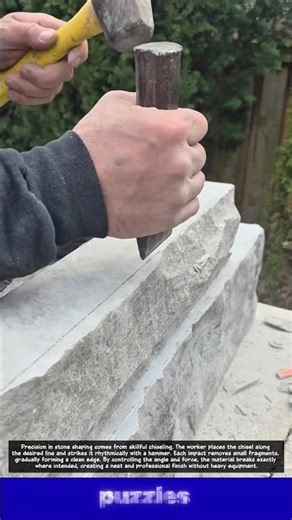 Wow, Stone Chiseling Technique That Looks So Precise 🔨