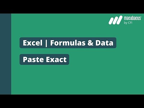 Excel | Formulas & Data Paste Exact | Macabacus
