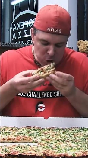 Win $500 by Eating This Undefeated 8lb Cafeteria-Style Sheet Pizza Challenge in Topeka, Kansas!!