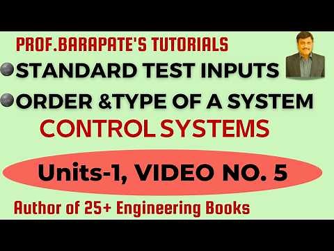 Standard test inputs for time domain analysis, Order and type of a system.