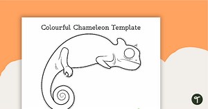 Colourful Chameleon Template
