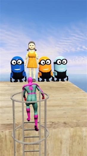 GTA 5 Epic Ragdolls Spiderman Jumps Fails ep 2921 #shorts