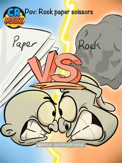 Rock paper scissors 😂 #funnyanimation #2danimation #2d #fyp #1mveiws