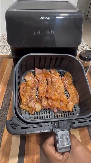 How to make air fryer bacon 🥓​‪@Cosori‬ #airfryer #airfryerrecipes #bacon #easyrecipe #shorts #