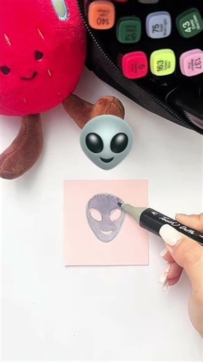 Alien emoji, what’s next? #emoji #coloring #art
