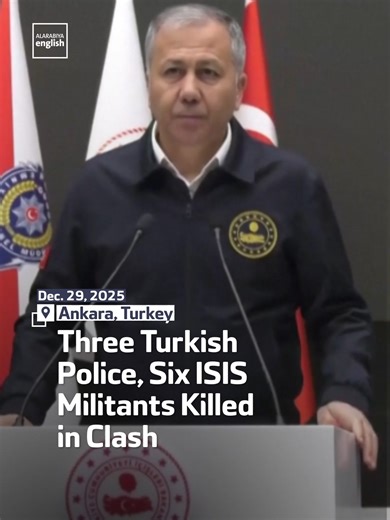 Three Turkish police officers have been killed in a clash with ISIS militants in northwest Turkey, while six militants were killed in the operation, Interior Minister Ali Yerlikaya says. #Turkey