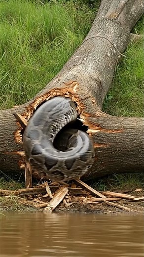 437K views · 1.5K reactions | Enormous Anaconda Trapped in Tree Saved#animals #animalrescue | Fierce Attack | Facebook