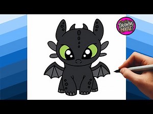 How to draw Toothless | Train dragon | Step by step