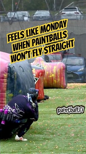 When the first paintballs won't go straight #shorts #paintball #speedball #paintballing