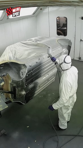 We don't just paint Minis, we bring them to life! 🎨 Watch as we prime and paint a classic Mini body shell in our Body shop - where our passion for these beloved cars meets expert craftsmanship! Follow us on Social Media to see more of our Mini projects - Mini Sport Ltd #minisportltd #minisport #bodyshop #bodyshell #painting #mini #classicmini #classicminispecialist | Mini Sport Ltd
