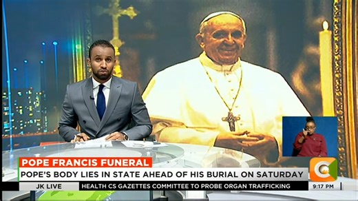 Pope Francis Funeral: Pope’s body lies in state ahead of his burial on Saturday Pope’s body lies in state at the St. Peter's Basilica Catholic faithful thronged venue to pay last respects #JKLive Ayub Abdikadir Abdi Farah | Citizen TV Kenya